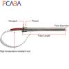 FCABA 8mm Dia 350~600mm DN8/12mm Threaded Single-head Heating Tube 110V/220V/380V 201 Stainless Steel Heating Rod with Nut