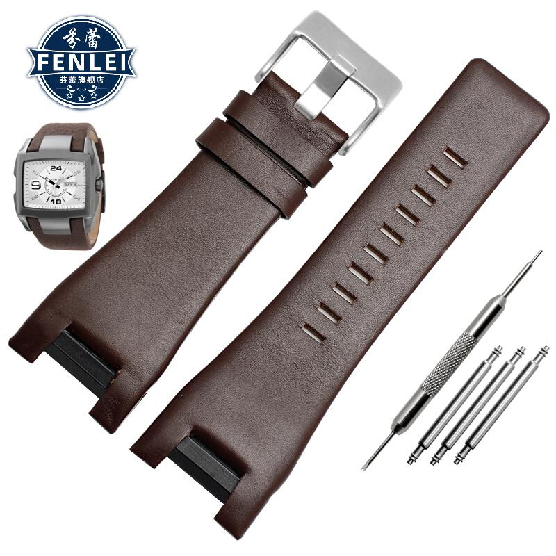 

Genuine Leather Strap For Diesel DZ1216 DZ1273 DZ4246 DZ4247DZ287 Notch Bracelet Men s Watchbands Wristwatches 32×17MM Bracelet 32mm