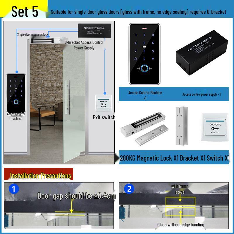 All-in-One Waterproof Fingerprint Access Control System with Password and Card Swipe