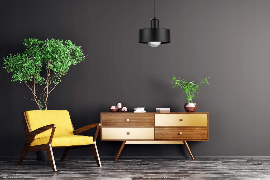 MODERN CEILING HANGING LAMP, METAL LAMPSHADE