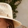 Women Hat Foldable Rollable Breathable Fedora Hat Wide Brim Commuting Camping Lightweight Sun Protection Hat