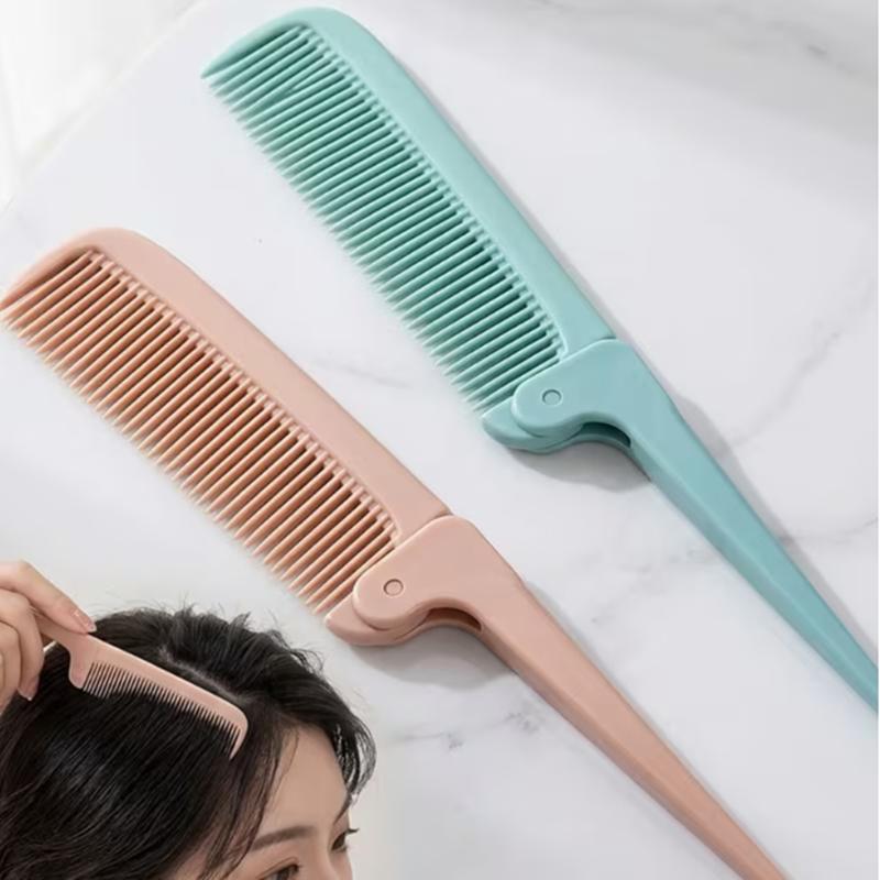 3pcs Portable Folding Comb with a Pointed End, Hair Styling Comb, Suitable for Daily Use At Home and for Travel