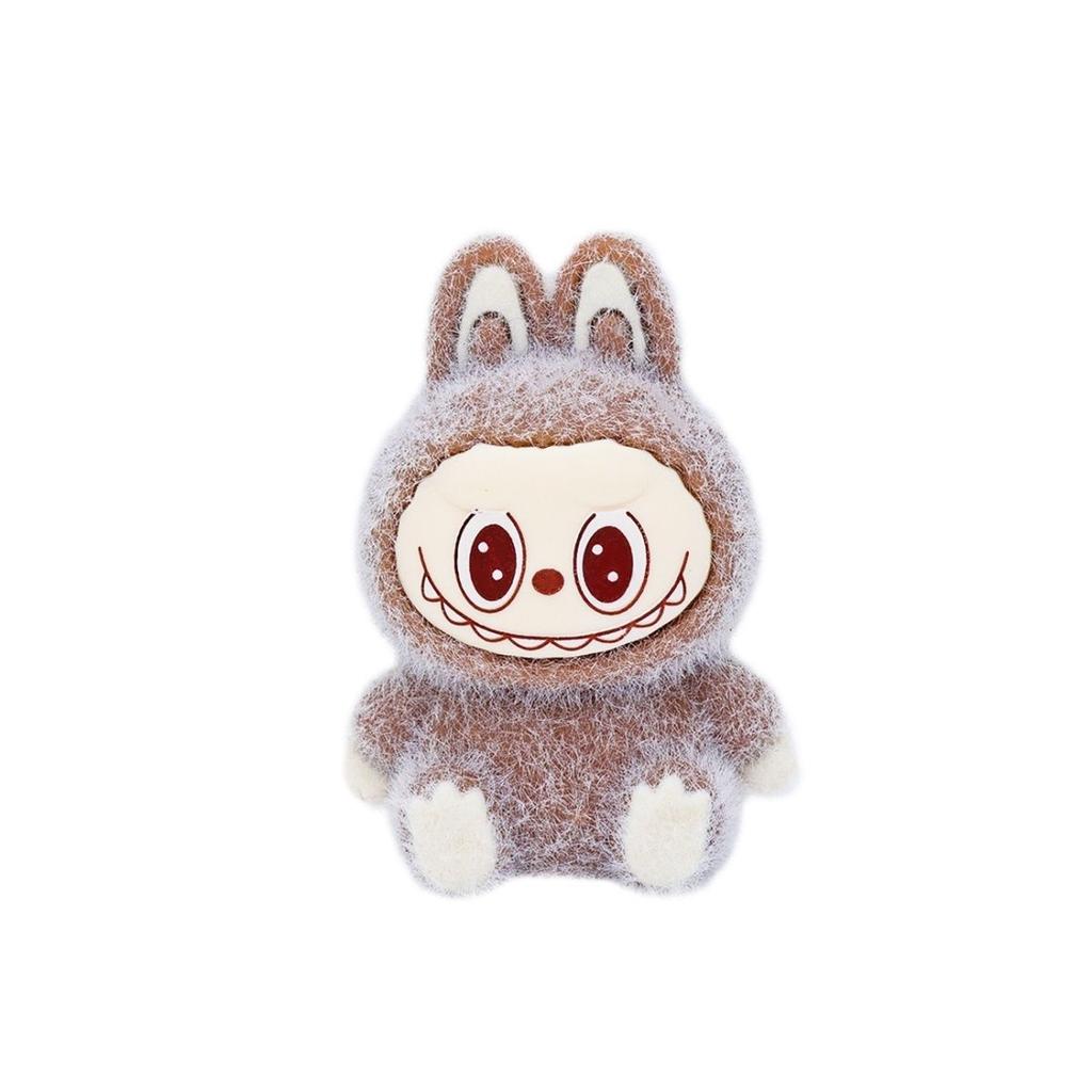 Stuffed Sitting Posture Cute 4cm Handmade Pendant Labubu Accessories Cartoon Desktop Ornament