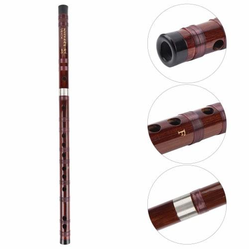 Chinese Bamboo Flute, F Key, 2-Section Design, Accurate Tone Holes, Multi-Purpose Playing, Traditional Handmade, Bitter Bamboo Flute (Key of F)
