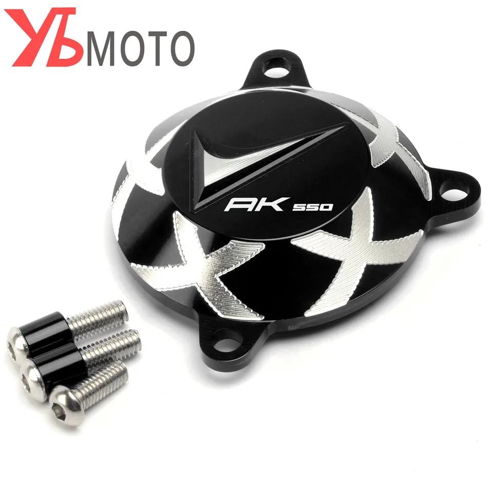 Mit LOGO AK550 Motorrad CNC Vordere Rahmenlochabdeckung Seite Motorschutz Antriebswellenkappe Für KYMCO AK 550 2017- 2022