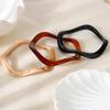 Multicolor Irregular Wave Resin Bangle - European American Style Bracelet Jewelry
