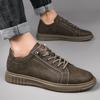 Herren-Sneakers aus echtem Leder, bequeme Freizeitschuhe, Neuankömmling, Business-Skateschuhe, Herrenmode, Schnürschuhe, Herrenschuhe