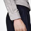 Zhuangji Men's Plaid Long Sleeve Shirt