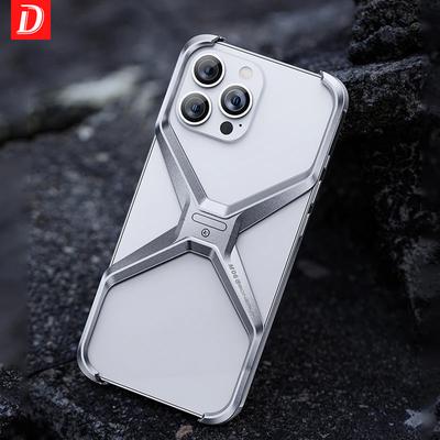 Phone Case for IPhone 16 15 13 14 Pro Max Metal X Type Removable Heat Dissipation Armor Shockproof Cover