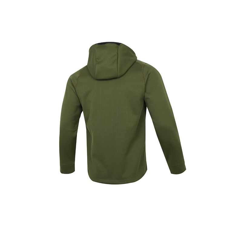 Nike Pro Therma-FIT Rough Green Black Men's Standard Fit Fleece Full-Zip Hooded Jacket DD2125-326