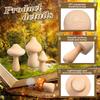 2PCS Unfinished Wooden Mushroom Natural Wood Mushrooms for DIY Crafts and Arts Paint Color Ornaments for Home Decorations