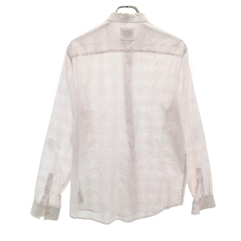 Armani Exchange Overall Handle Long Sleeve Shirt M White X Red Men's Used