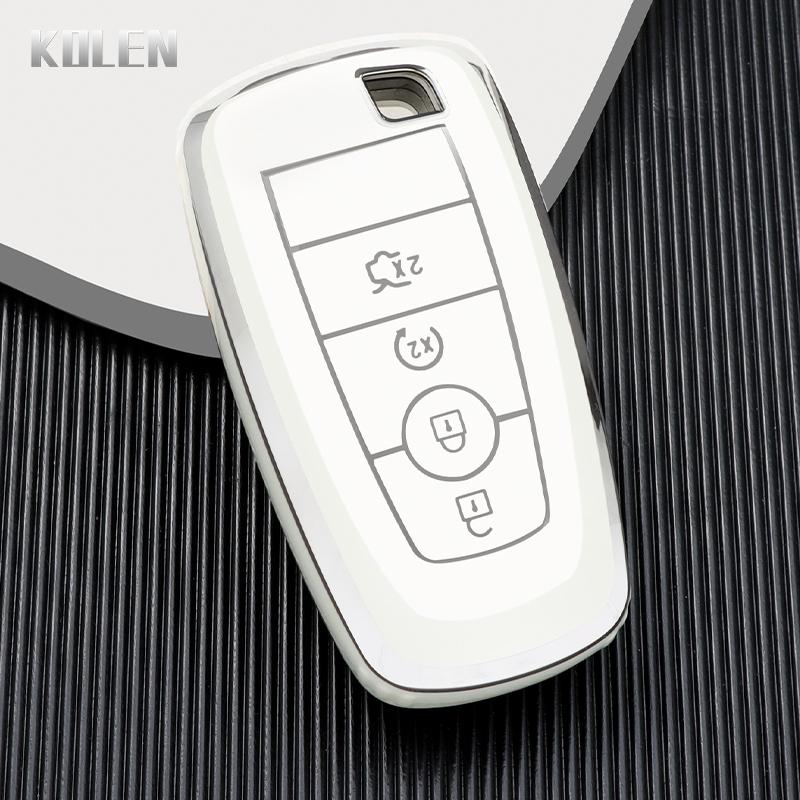 

Fashion Tpu Car Key Case Cover Shell For Ford Edge Fusion Mustang Explorer F150 F250 F350 Ecosport Protected Fob Accessories Bag