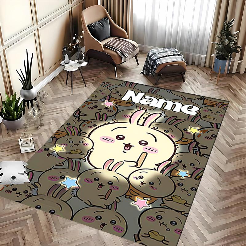 Custom personalization Chiikawa Area Rug - Perfect For Kitchen, Bathroom,Laundry Room Decor Large Size Available,Gift All Seasons