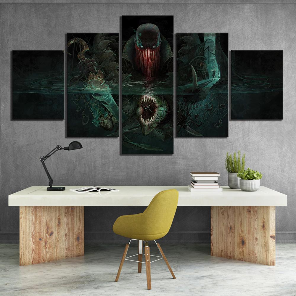 No Framed 5 Pieces Pyke The Bloodharbor Ripper Legends League Game Kids Wall Art Canvas Posters Pictures Paintings Home Decor
