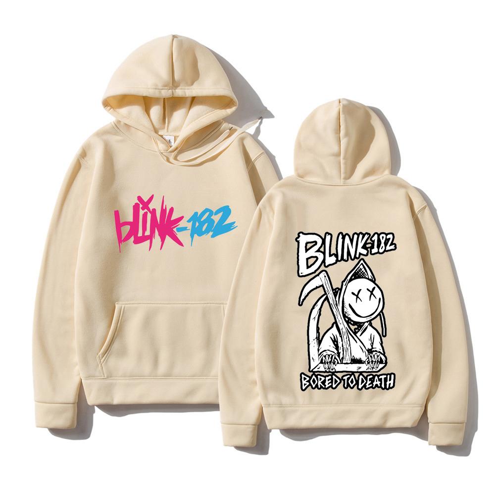 

Blink 182 Punk Band Letter Graphic Hoodies Унісекс Жіночий повсякденний теплий спортивний костюм Корейська мода Великі вільні світшоти 2XL