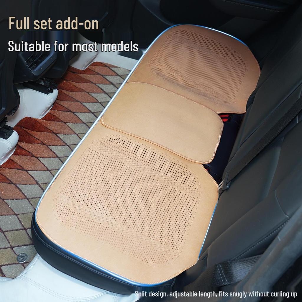 Breathable Suede Velvet Car Seat Cushion for Driver - Perforated, All-Season Cover