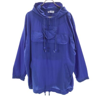 90s Old Anorak Parker M Blue Pullover Men's Used