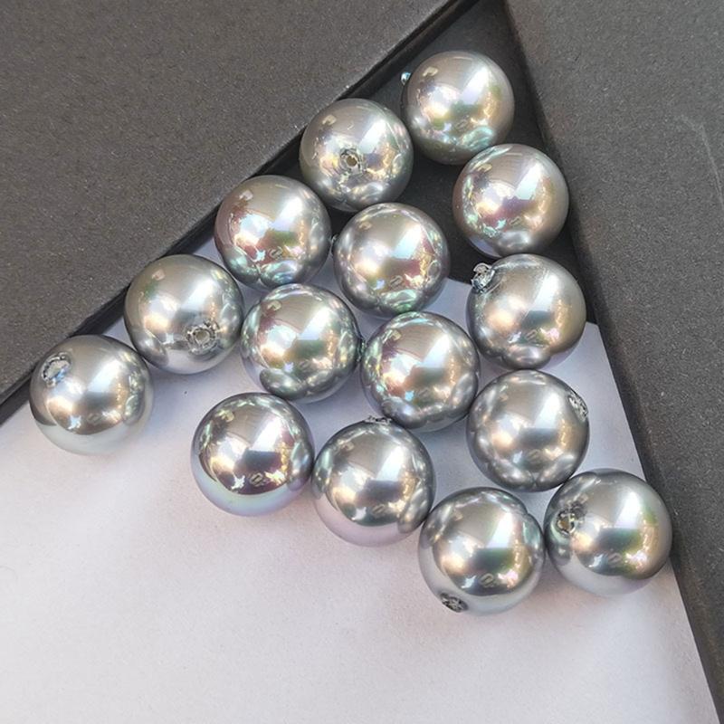 10pcs Round Faux Pearls Beads with Hole 12mm Necklaces Pendant Beads Bracelets Beads Loose Beads Necklace Bracelet Pearls
