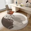 Circular Living Room Carpet Anti Slip Carpet Dirt Resistant and Easy To Maintain Sofa and Coffee Table Carpet