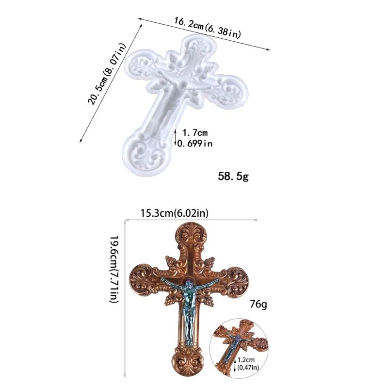 Silicone Ornaments Moulds Cross Shaped Silicone DIY Hand-making Crafts Moulds Wall Crafts Decorations Silicone Material