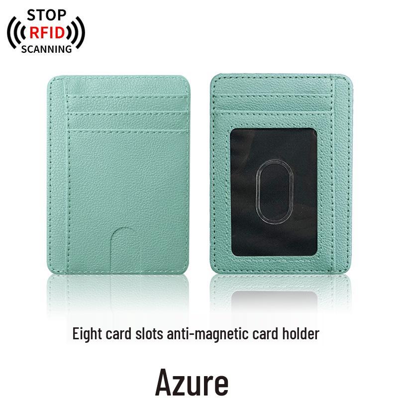 Exquisite Anti-Theft RFID Leather PU Card Holder: Universal, Spacious, & Stylish for Women