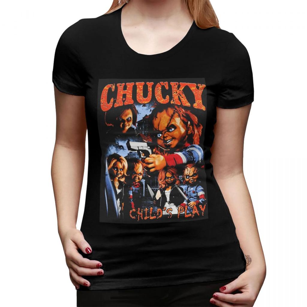 Chucky Childs Play TShirt for Women ONeck Streetwear T Shirts Womens Short Sleeve Summer Clothes Tops