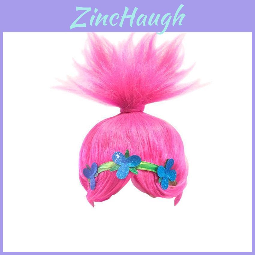 Kinder Troll Stil Festival Party Perücke Für Cartoon Cosplay Mit Pinker Kopfschmuck Kappe