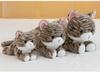 Large Cute & Realistic Sitting Kitten Plush Toy - Well-Behaved Cat Figurine for Birthdays