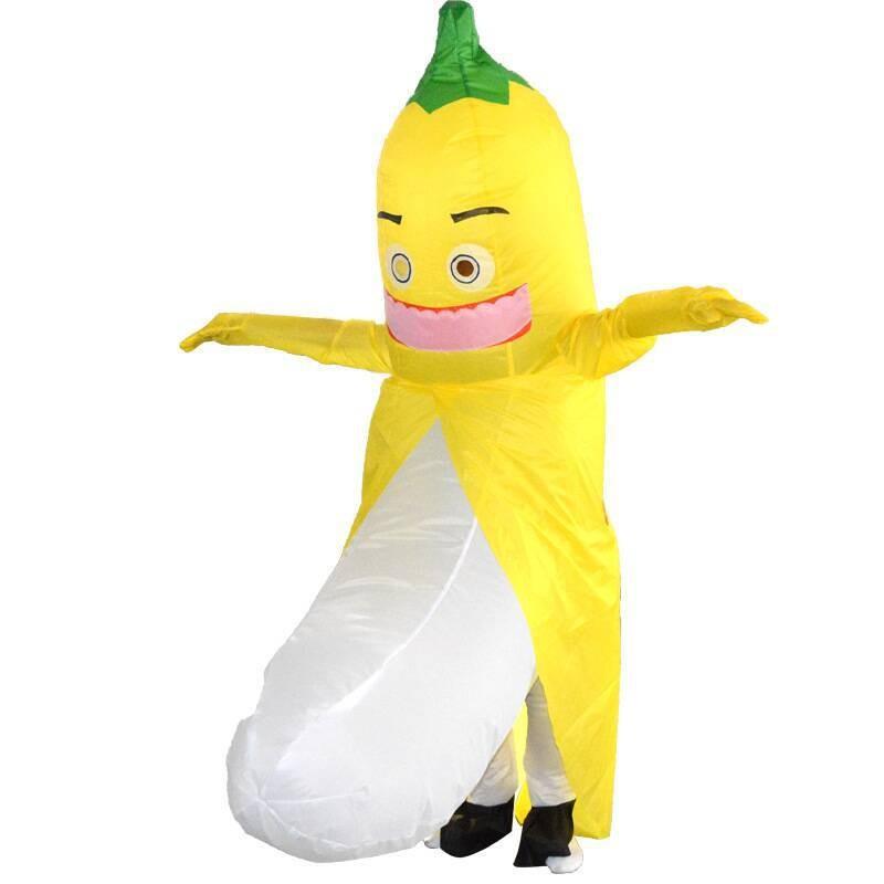 Inflatable Purple Eggplant Potato Costume For Adults Fun Party Dress Up Outfit