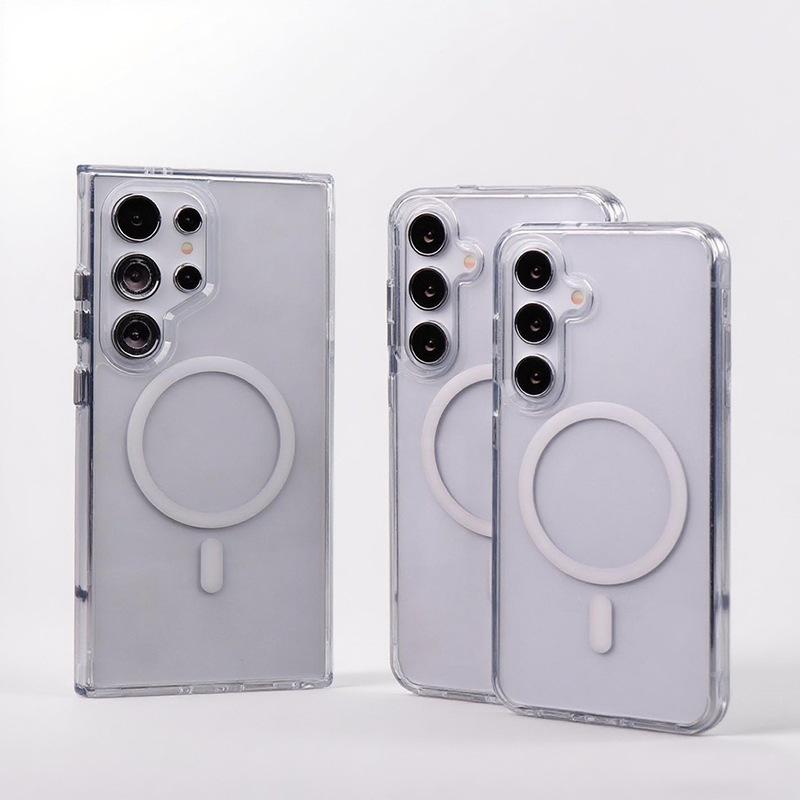 Samsung S26 Clear Ultra Skin-Feel Magnetic Drop-Proof Protective Phone Case