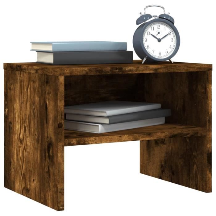 VidaXL Bedside Table Smoked Oak 40x30x30 Cm Engineered Wood 815237