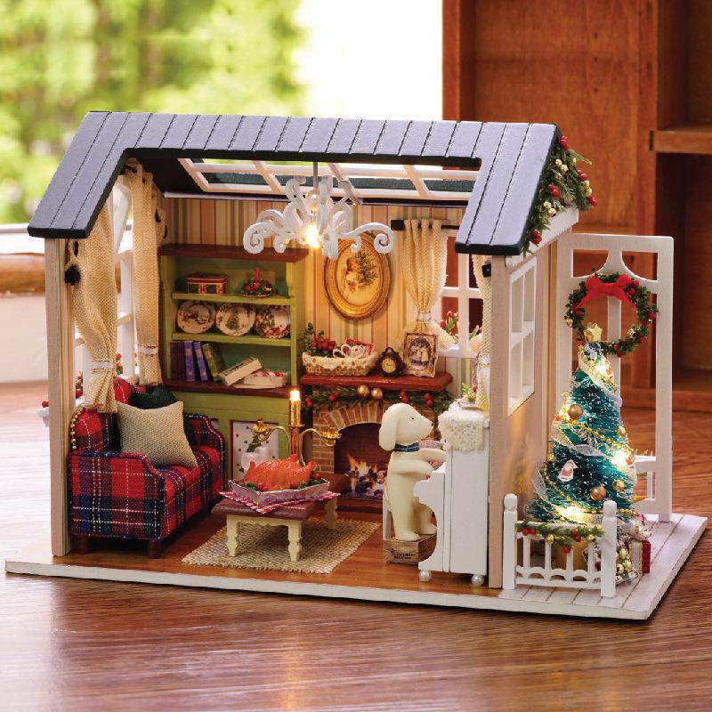 Zhiquwu DIY Forest Blue Time House with Dust Cover - Upgraded Version