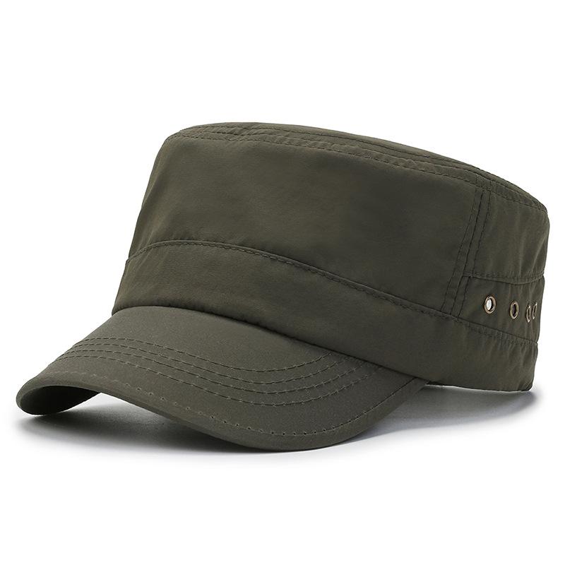 Summer men's flat top hat outdoor quick-drying hat sun hat thin breathable cap men's travel cool hat