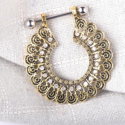 Kobiety Bohemia Retro Style Delikatny Hollow Out Piercing Sutek