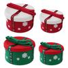 Christmas Decoration Storage Basket With Dust Cover Holiday Gift Box Cotton Rope Woven Snacks Small Gift Storage Basket