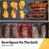 Non-Stick BBQ Rib Rack Stand Barbecue Steaks Racks Stainless Steel Chicken Beef Ribs Grill Black for Gas Smoker BBQ Tools Bbq