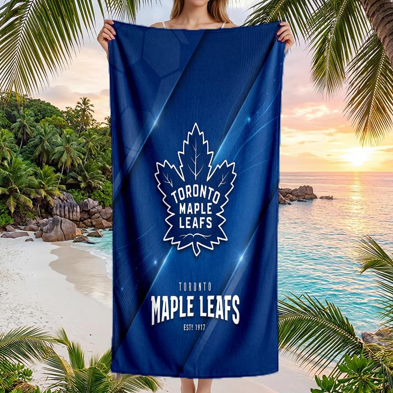 Toronto Maple Leafs Fashion Beach Towel Portable Soft Quick Dry Towel For Swimming Camping Holiday Use