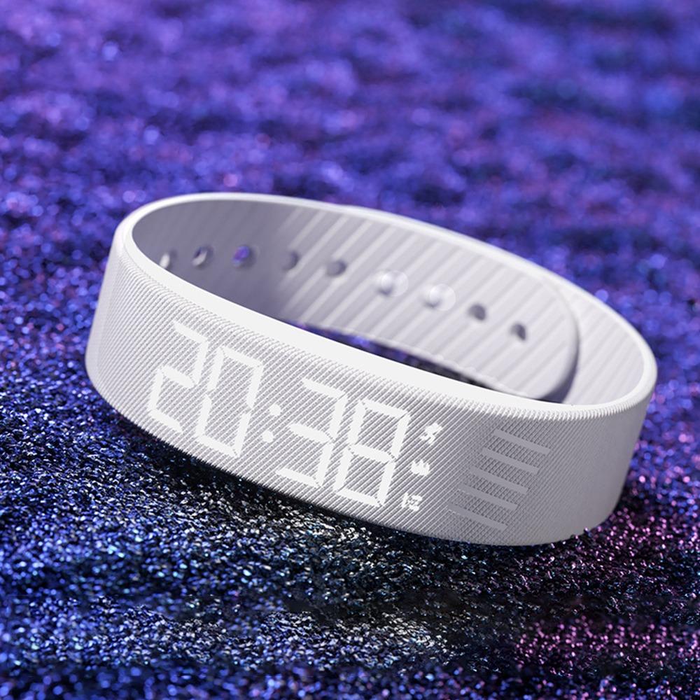 LED Digital Alarm Bracelet Waterproof Fitness Wristbands Vibrating Alarm  for Students
