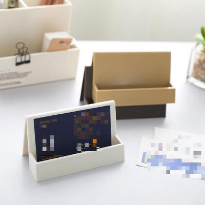 Desktop-Visitenkartenständer, Memohalter, Aufbewahrungsbox, Plastikkarten-Organizer für das Büro, niedliches Schreibtisch-Zubehör