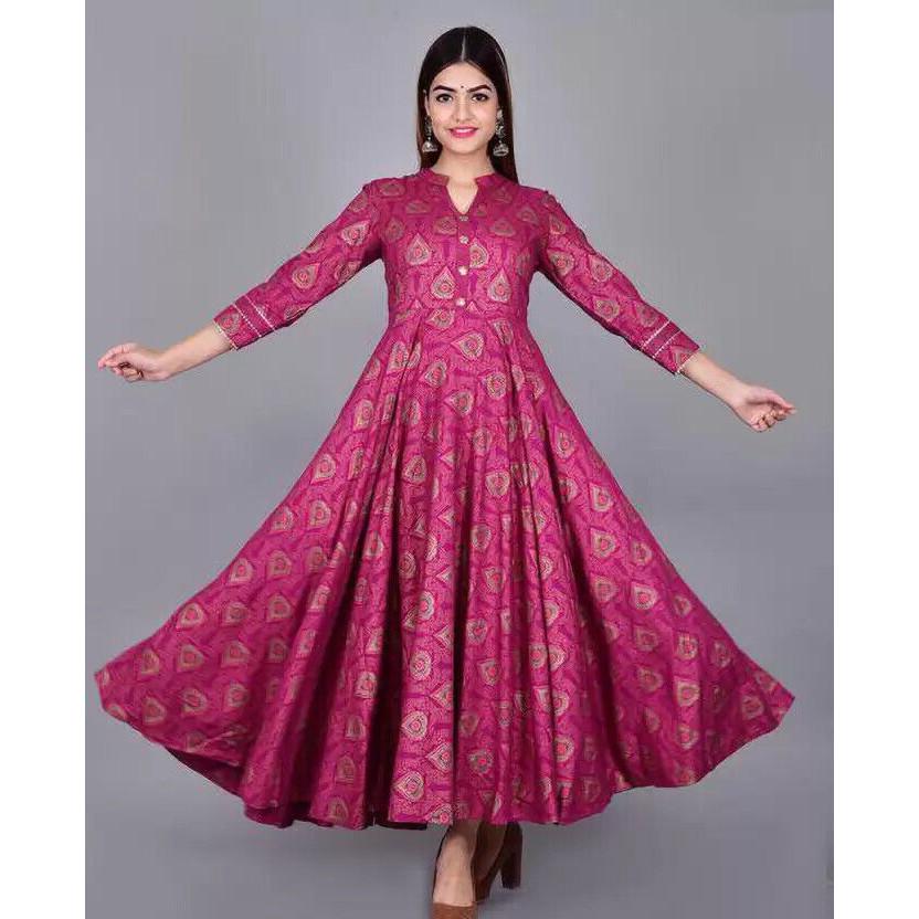 Indyjski Projektancki Anarkali Kurta Suknia Damska Bollywood Party Wear Kurti Ubrania VF-1851