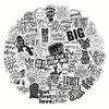 50 Non-Infringing Inspirational Graffiti Stickers: Vibrant Chinese Designs for Suitcases, Guitars, and Notebooks. Waterproof and Durable.