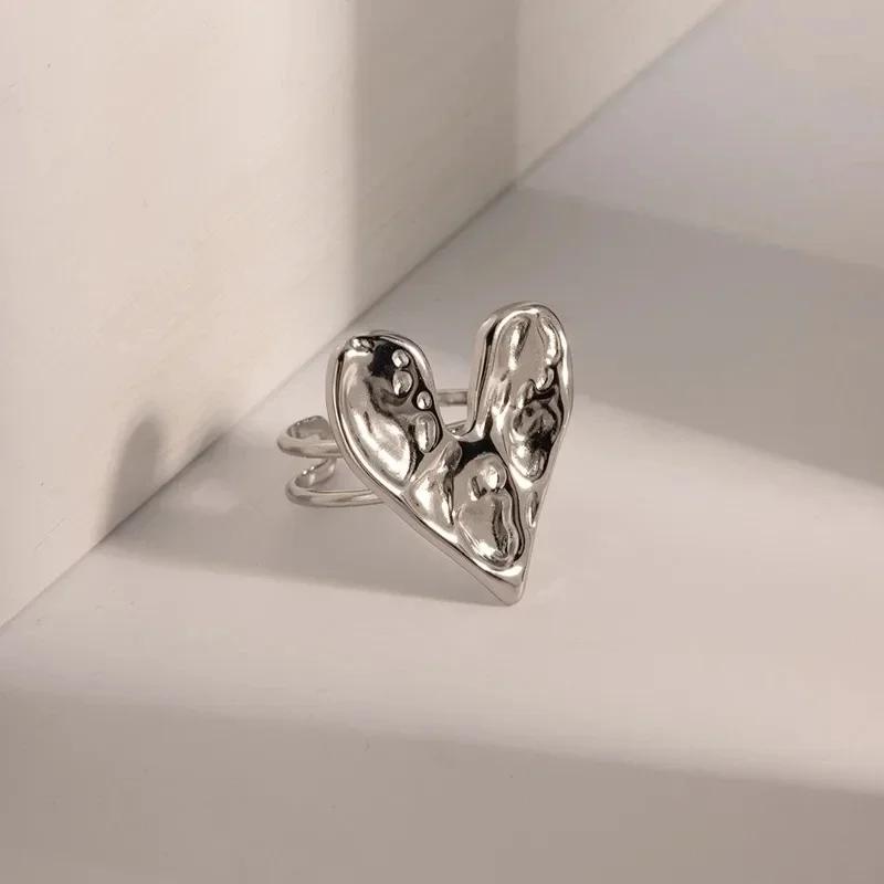 10Pcs/Set Geometric Trendy Gold Copper Color Cuff Rings Set For Women Girl Metallic Stainless Steel Minimalism Fashion Chic Ring