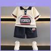 Trendy Boys Summer Outfit Soft Cotton Polo Shirt And Shorts Set For Kids