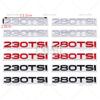 AABIO1 New  Styling 3D 230 280 330 380 TSI Metal Alloy Adhesive Emblem Rear Trunk Badge Fender Sticker Car Body Decal for Volkswagen