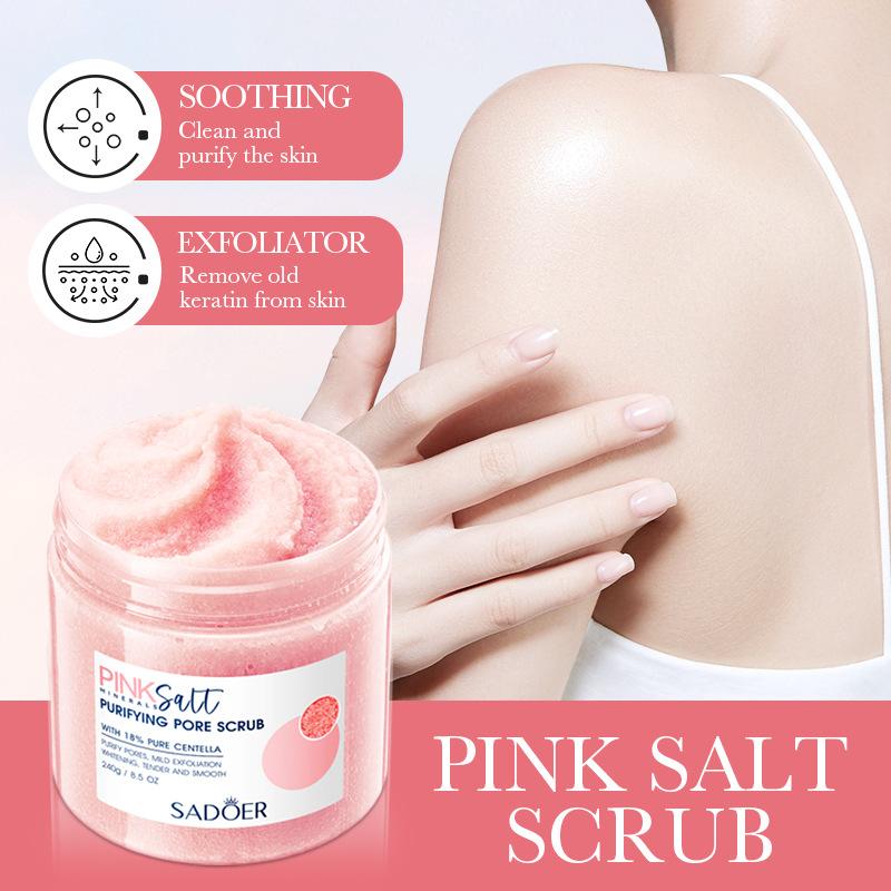 Himalayan Powder Salt Scrub SADOER Pore Cleansing Body Scrub