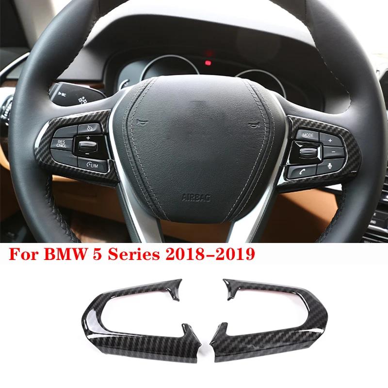 For BMW 5 Series G30 2018-,Steering Wheel,Dashboard,Console Gear Shifter,Panel Sticker,Car Interior Carbon Fiber Trim Cover
