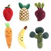 Plush Vegetable Dog Toy Boredom Stress Relief Stuffed Fruit Pet Chew Interactive