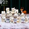 Miniature Glowing Christmas Cottages Houses Handcrafted Resin Decoration Ideal For Desktop Ornament