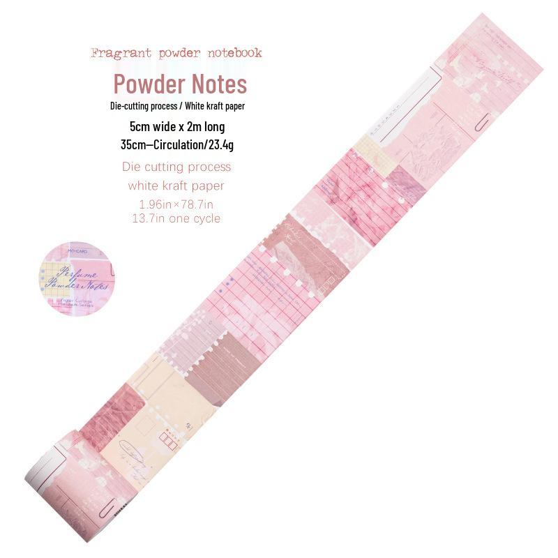 Mò Mò Retro Die-Cut Writable Tape: Versatile DIY Journal Decoration & Message Sticky Notes